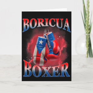 Boxing Puerto Rico Boricua Boxer Puerto Rican  Card