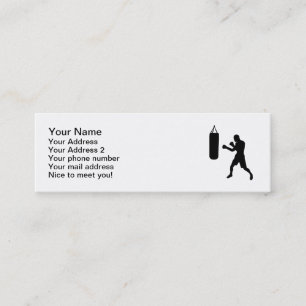 Boxing punching bag mini business card