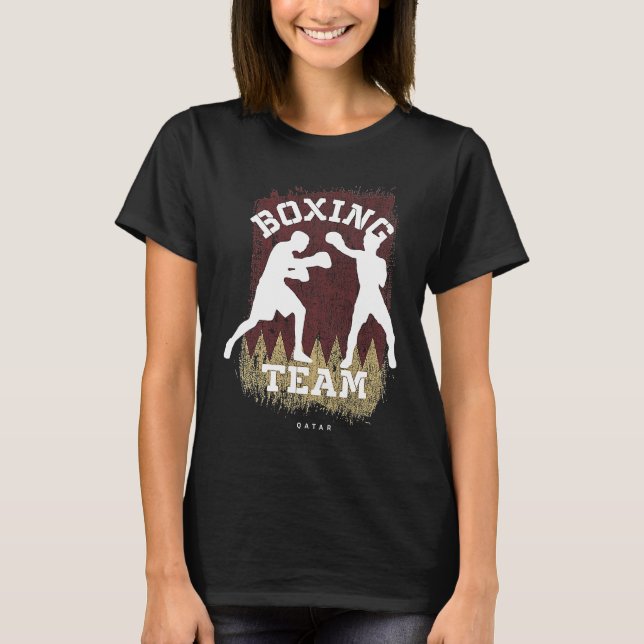 Boxing Qatar Combat Sports Fighter Boxing T-Shirt (Front)