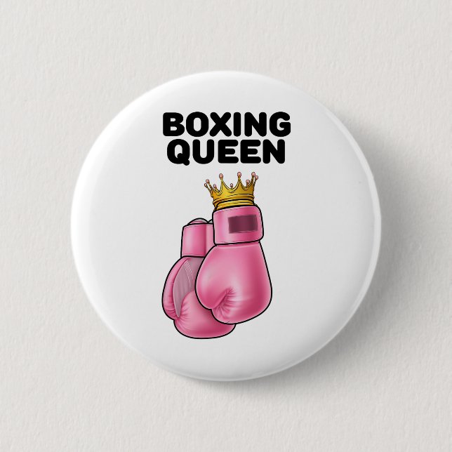 Boxing Queen Womens Boxing Girls Boxer Boxing 1  2 Inch Round Button (Front)