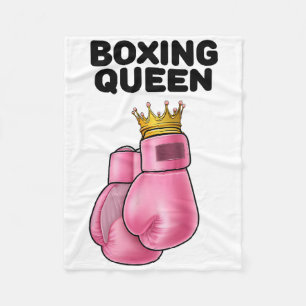 Boxing Queen Womens Boxing Girls Boxer Boxing 1  Fleece Blanket