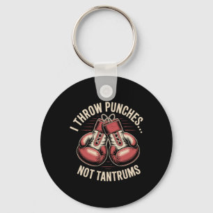Boxing Quote Meme Strong Punches Zero Drama Punch Keychain