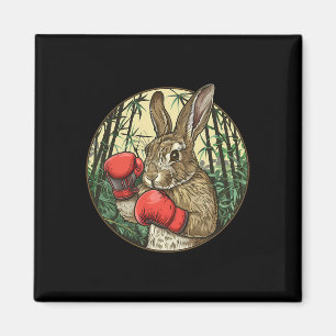 Boxing Rabbit Boxing Gloves Kickboxing Funny Boxer Magnet