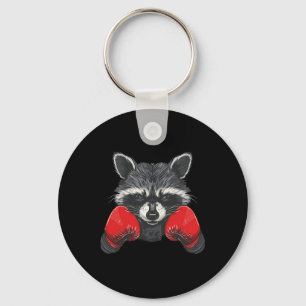 Boxing Raccoon Lover Boxing Gloves Kickboxing Funn Keychain