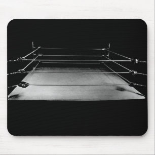 Boxing Ring Black & White Mouse Pad
