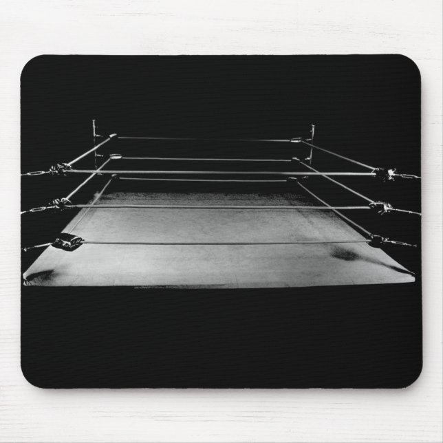 Boxing Ring Black & White Mouse Pad (Front)