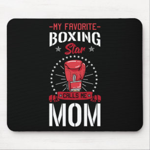 Boxing Ring Boxer Gloves Mom Coach Mother's Day Mouse Pad