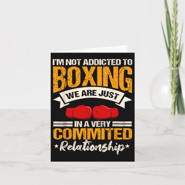 Boxing Ring Gloves Boxer Sport Coach Trainee  Card (Front)