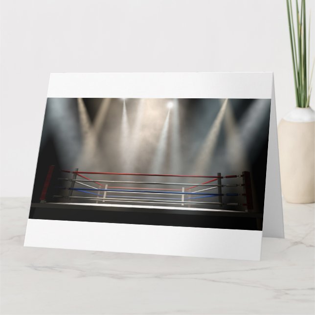 Boxing Ring Spotlit Dark Card (Front)