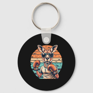 Boxing Roger Australian Kangaroo Boxing Boxer Kang Keychain