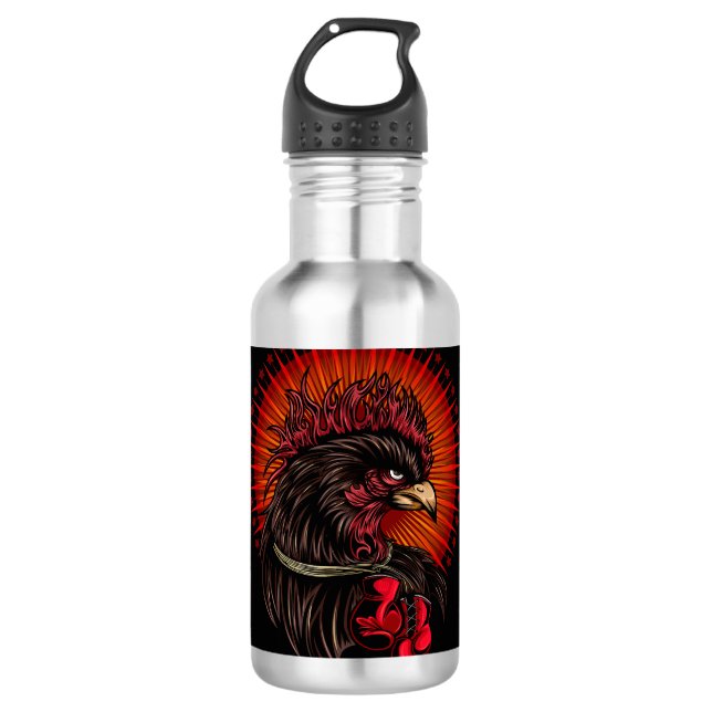 Boxing Rooster 532 Ml Water Bottle (Front)