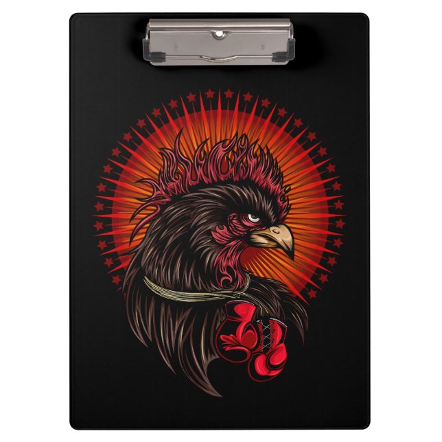 Boxing Rooster Clipboard (Front)