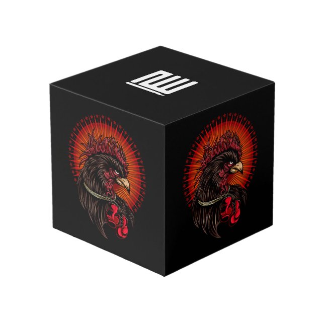 Boxing Rooster Cube (Front Angled)