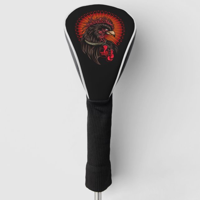 Boxing Rooster Golf Head Cover (Front)