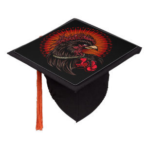 Boxing Rooster Graduation Cap Topper
