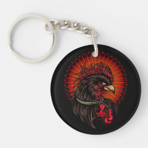 Boxing Rooster Keychain
