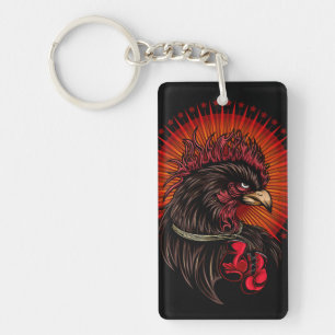 Boxing Rooster Keychain
