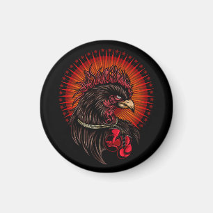 Boxing Rooster Magnet