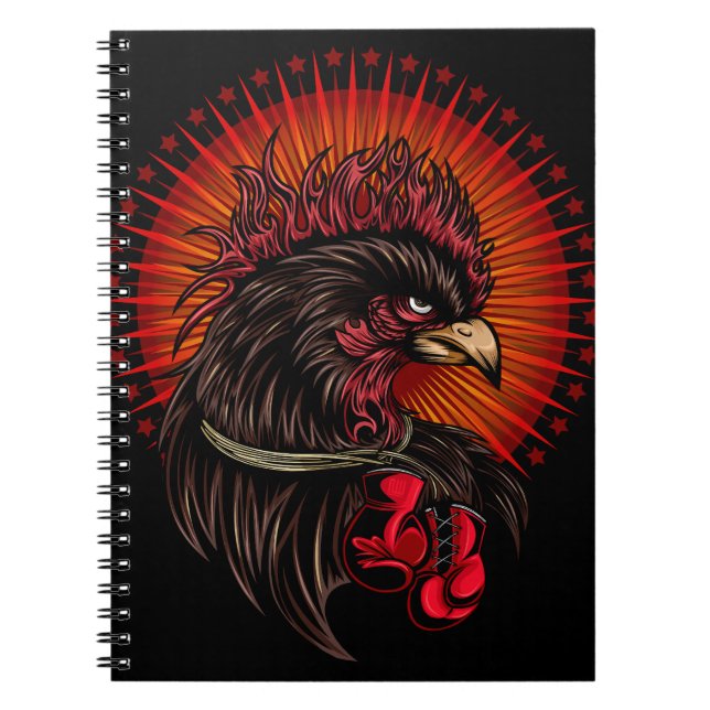 Boxing Rooster Notebook (Front)