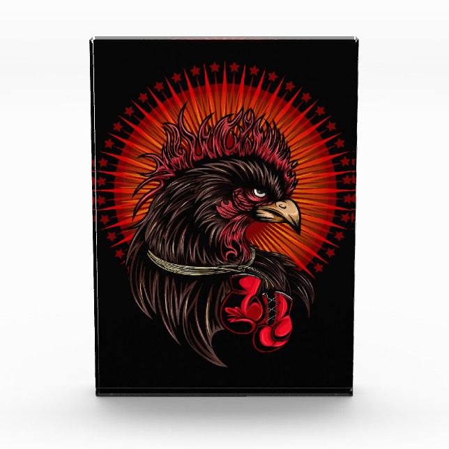 Boxing Rooster Photo Block (Front)