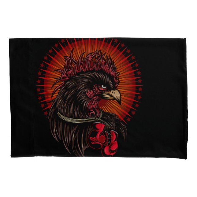 Boxing Rooster Pillowcase (Front)