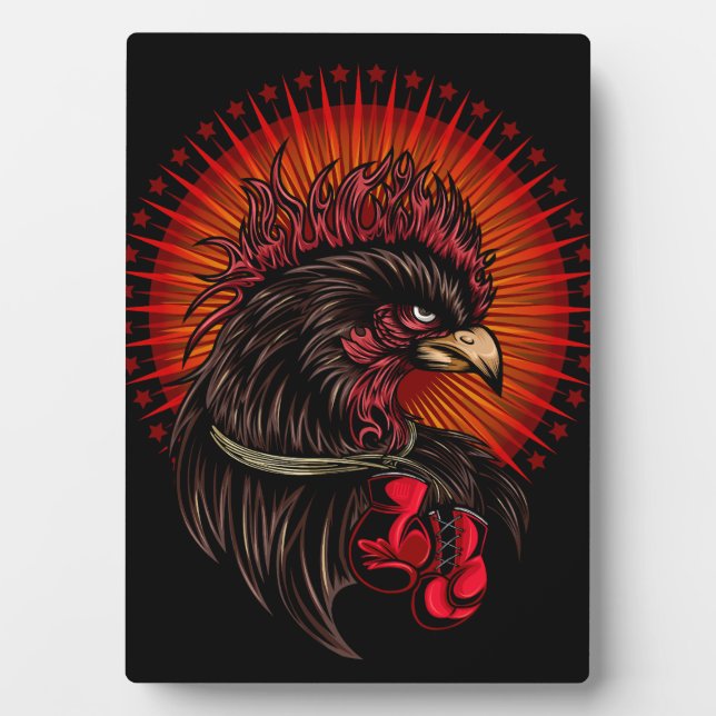 Boxing Rooster Plaque (Front)