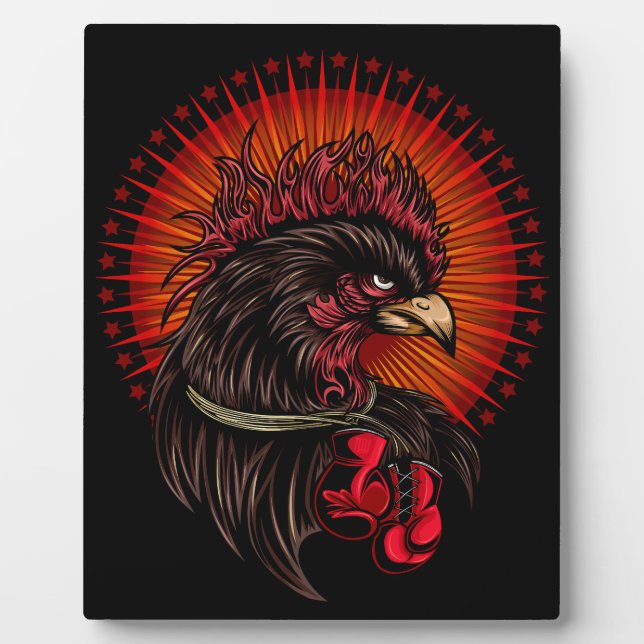 Boxing Rooster Plaque (Front)
