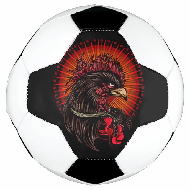 Boxing Rooster Soccer Ball (Front)