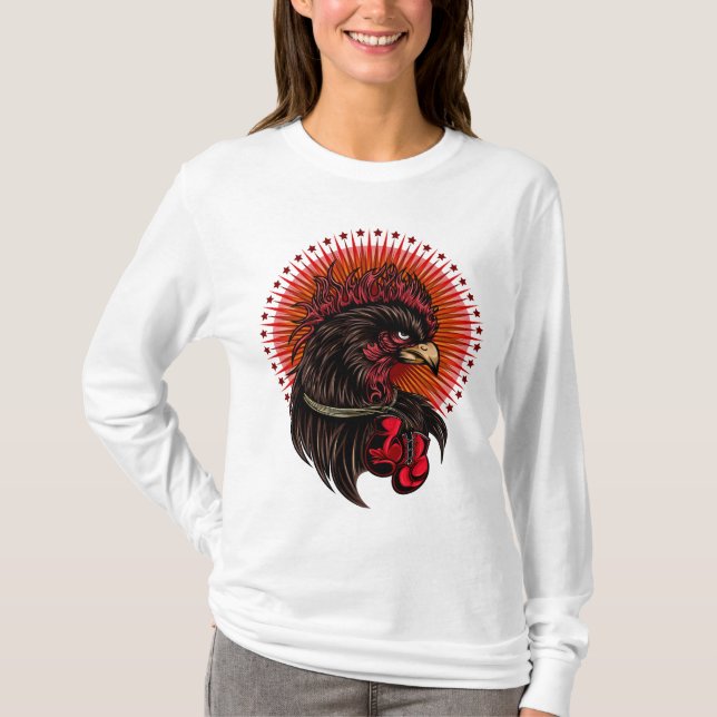 Boxing Rooster T-Shirt (Front)