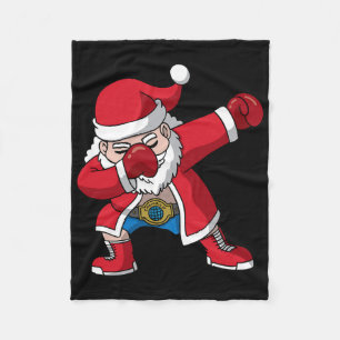 Boxing Santa Claus Boxer Boxing Christmas Men Boys Fleece Blanket