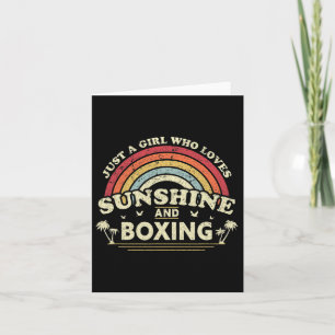 Boxing Shirt. Just A Girl Who Loves Sunshine And B Card