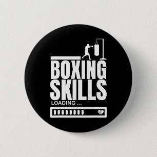 Boxing Skills Loading Funny Boxer 2 Inch Round Button