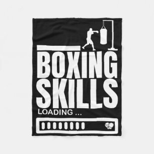 Boxing Skills Loading Funny Boxer Fleece Blanket