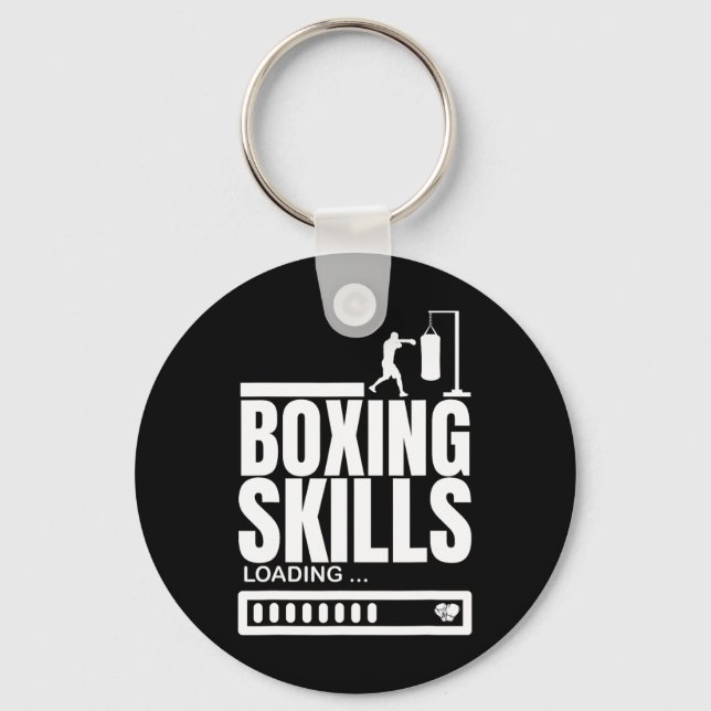 Boxing Skills Loading Funny Boxer  Keychain (Front)