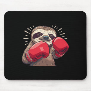 Boxing Sloth With Boxing Gloves Kickboxing Funny B Mouse Pad