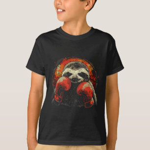 Boxing Sloth With Boxing Gloves Kickboxing Funny B T-Shirt