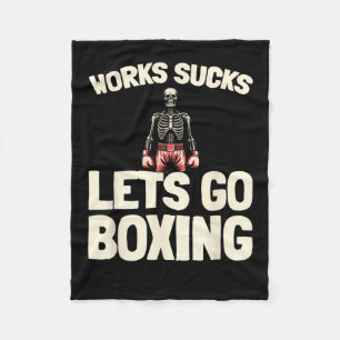 Boxing Sparring - Gloves Fighter Boxer  Fleece Blanket