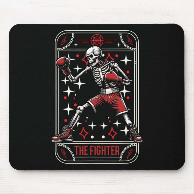 Boxing Sparring - Gloves Fighter Boxer Skeleton Ta Mouse Pad (Front)