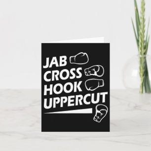 Boxing Sport Jab Cross Hook Uppercut Boxer Birthda Card