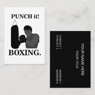 Boxing Sport Punch It Boxing Business Card