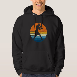 Boxing Sports Retro Vintage Sunset Boxer Hoodie