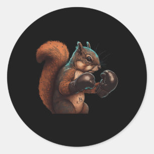 Boxing Squirrel Boxer Boxing Gloves Kickboxing Mma Classic Round Sticker