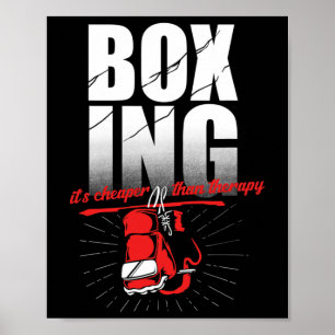 Boxing Therapy Kickboxing Boxer Poster