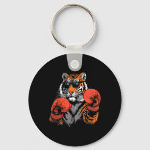 Boxing Tiger Lover Boxing Gloves Kickboxing Funny  Keychain