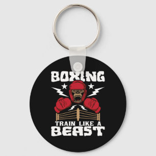 Boxing Train Like A Beast - Kickboxing Kickboxer G Keychain