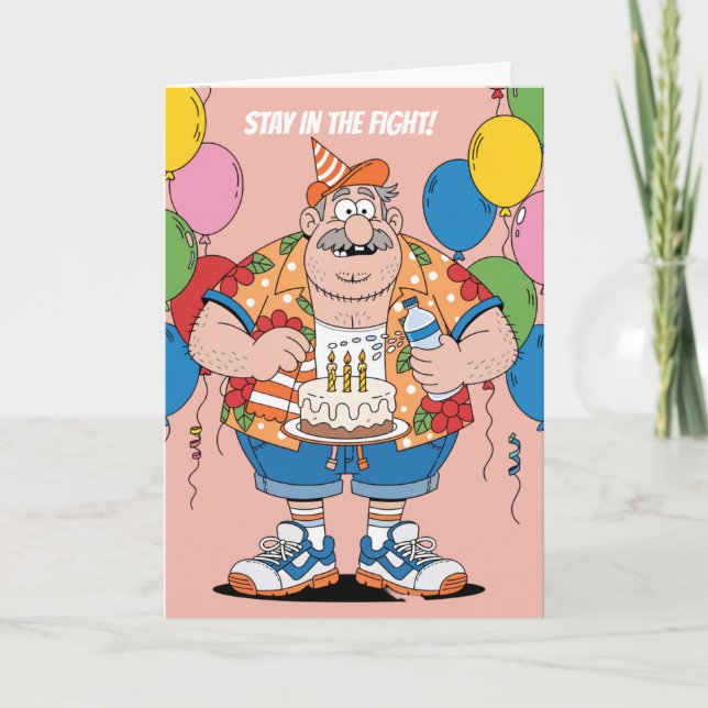 Boxing Trainer Corner Man Birthday Design Card (Front)