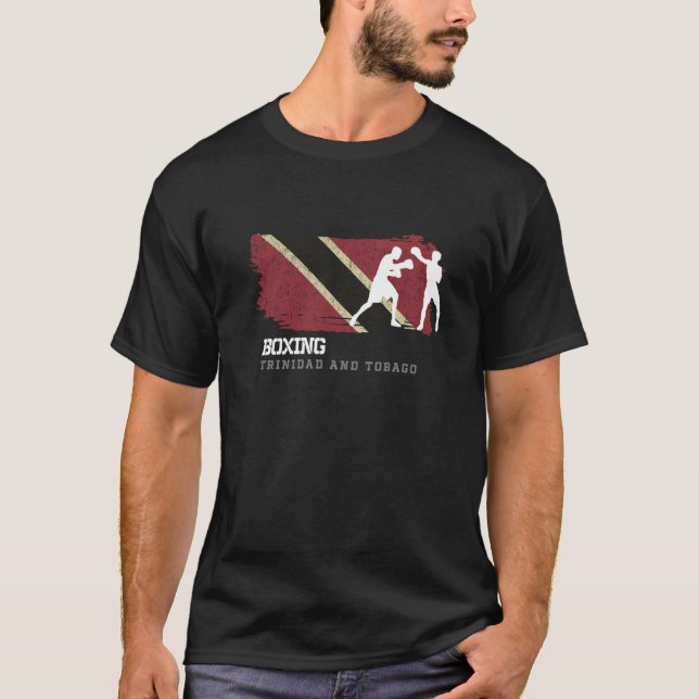 Boxing Trinidad & Tobago Combat Sports Fighter Box T-Shirt (Front)