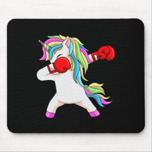 Boxing Unicorn Dabbing Boxer Coach Trainee Student Mouse Pad