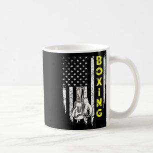 Boxing Usa American Flag 4th Of July Patriotic Coffee Mug