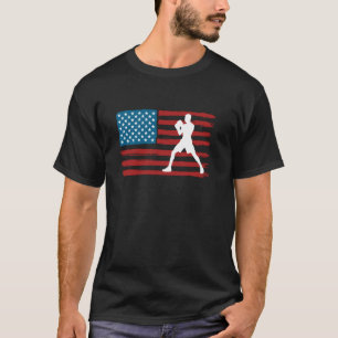 Boxing USA Flag Patriotic American Sports Gifts Wo T-Shirt